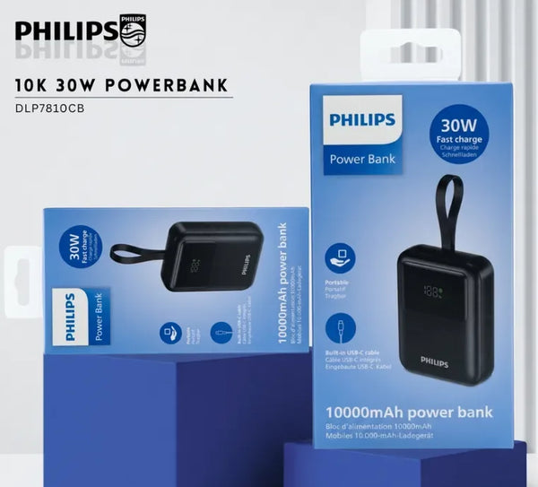 Philips 10,000mAh 30W Power Bank DLP7810CB