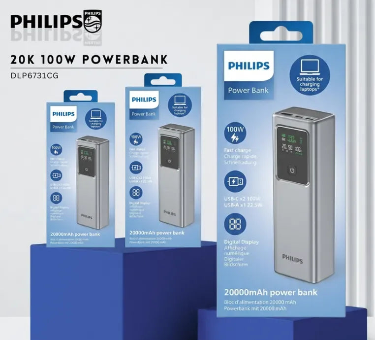 Philips 20,000mAh 100W Power Bank DLP6731CG