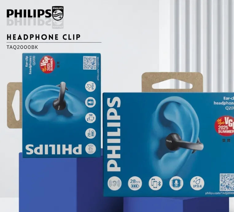 Philips Clip-On Open-Ear Headphones TAQ2000BK